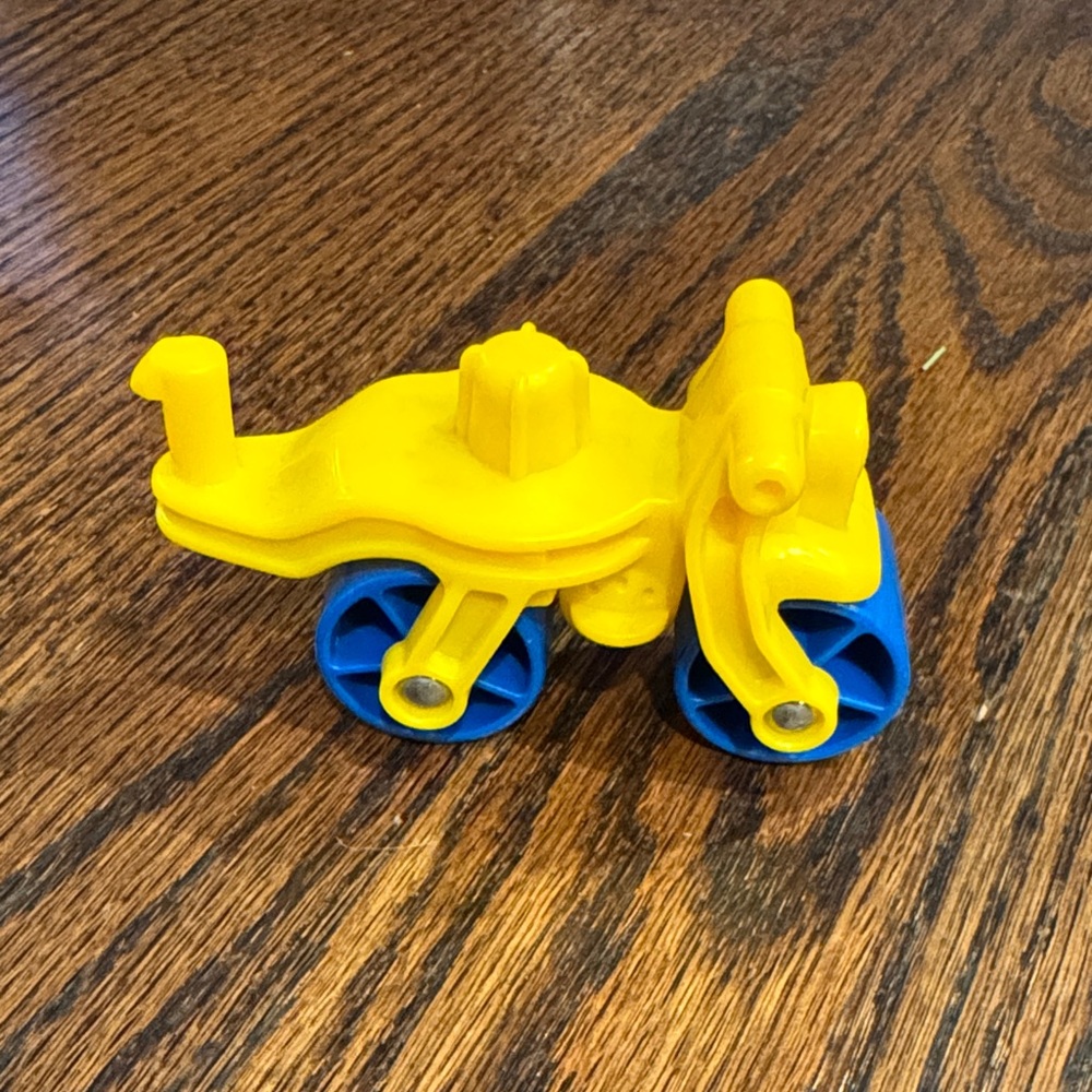 Fisher-Price Little People Yellow and Blue Toy Motorcycle/Bicycle